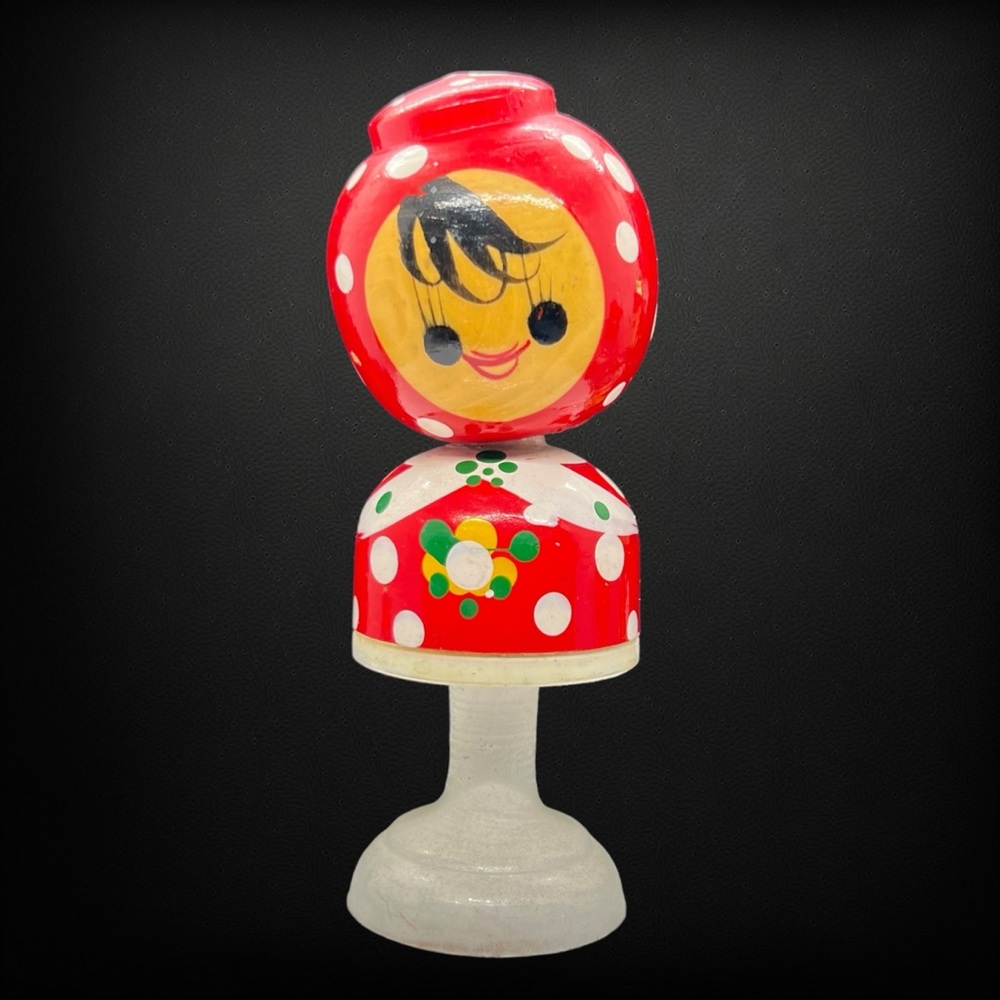 Vintage Korean & Japanese Kokeshi Bobble Head Dolls - Picture 11 of 13